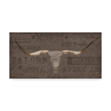 Wellington Studio 'Longhorn I Taupe' Canvas Art,12x24